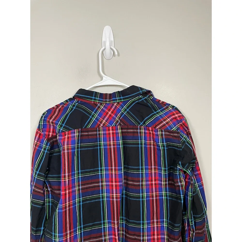 J.Crew Garcon Classic Shirt in Stewart Tartan‎ Cotton Poplin Size 10